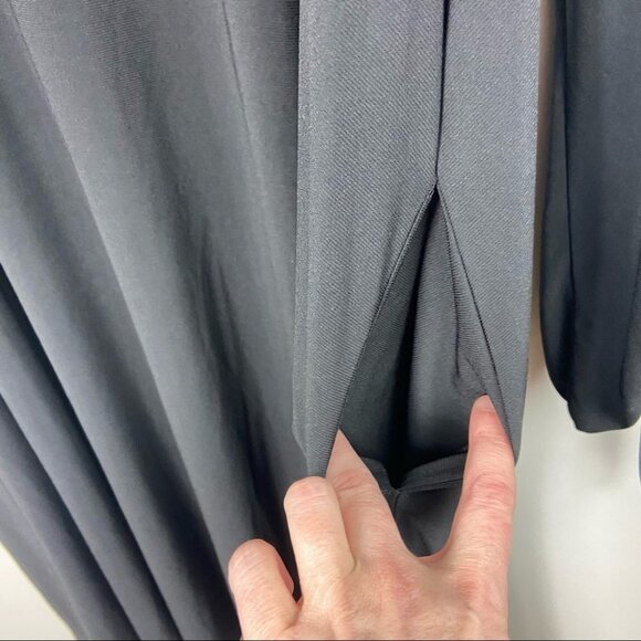 Karen Kane‎ Tie Sleeves Swing Dress Black Size 1X Made USA Jersey Knit Bohemian - Picture 6 of 11